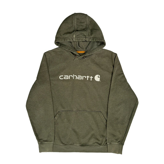 Spellout Carhartt Hoodie - XL Green Cotton