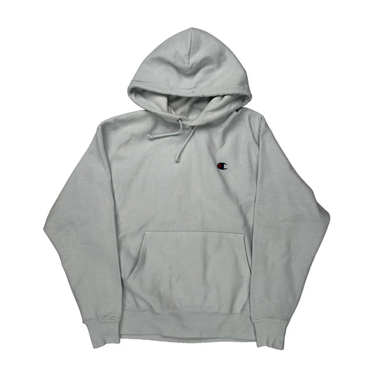 Reverse Weave Champion Hoodie - Large Grey Cotton