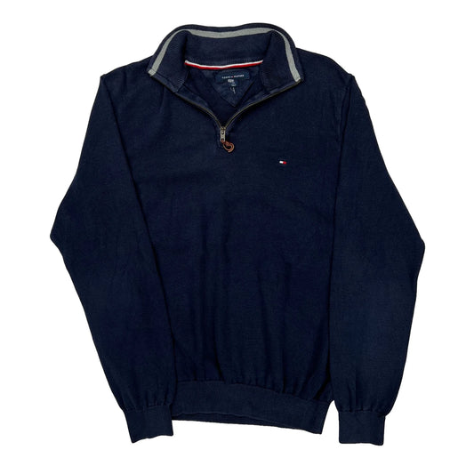 Tommy Hilfiger 1/4 Zip - Large Navy Cotton