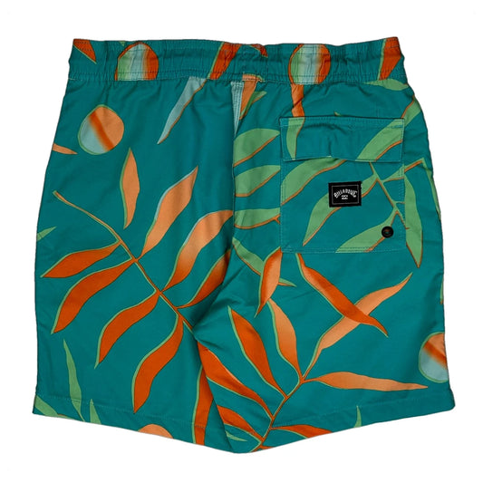Billabong Floral Shorts - Small Green Polyester