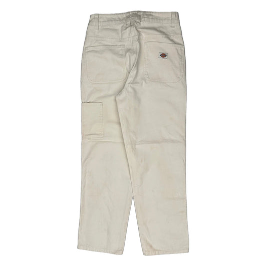 Dickies Carpenter Trousers - 30W 29L Cream Cotton