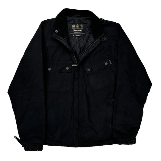 Motorcycle Clothing Barbour Wax Jacket - Medium Black Polyester