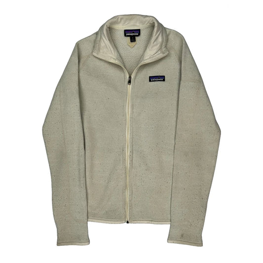 Patagonia Fleece Jacket - Small Cream Polyester