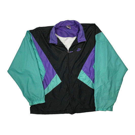 80S Nike Windbreaker - 2XL Black Nylon