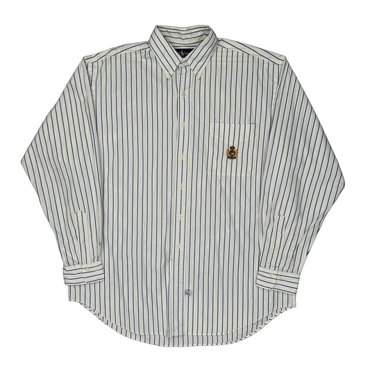 Ralph Lauren Striped Shirt - Large Cream Cotton