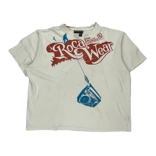 Rocawear Graphic T-Shirt - 2XL White Cotton