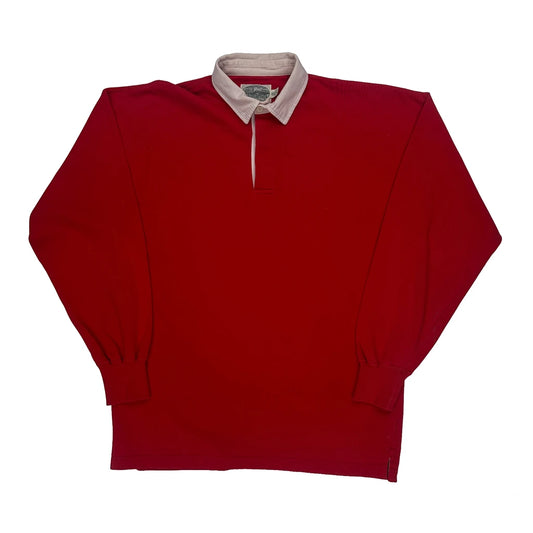 Britches Rugby Shirt - Medium Red Cotton
