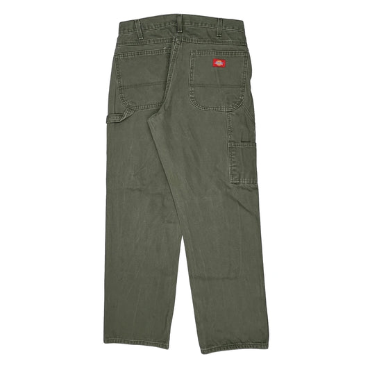 Dickies Carpenter Trousers - 32W 31L Green Cotton