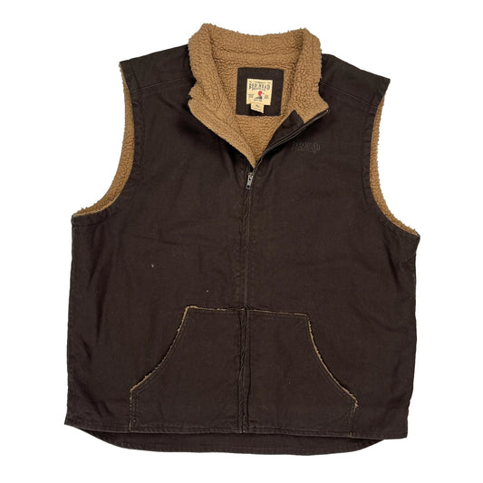 Red Head Gilet - XL Brown Cotton