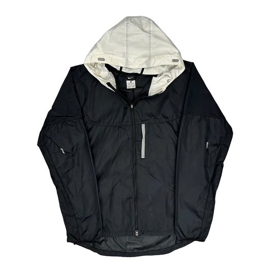 Nike Windbreaker - Large Black Polyester