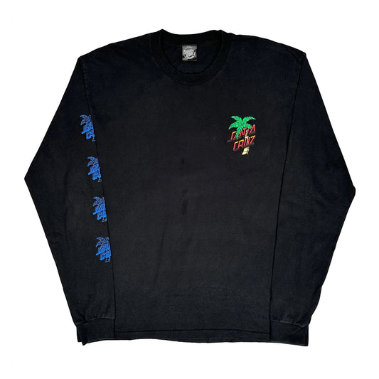 Santa Cruz Graphic Long Sleeve T-Shirt - Large Black Cotton