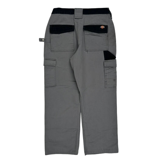 Workwear Dickies Cargo Trousers - 30W 28L Grey Cotton