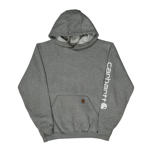 Carhartt Hoodie - Large Grey Cotton Blend