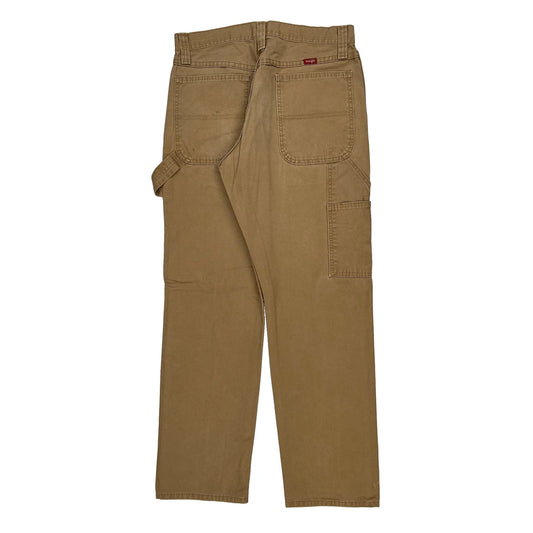 Wrangler Carpenter Trousers - 32W 32L Brown Cotton