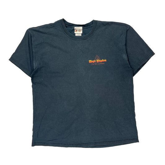 Magic Kingdom Disney Graphic T-Shirt - XL Navy Cotton