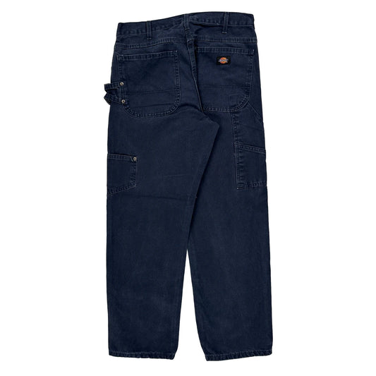 Dickies Carpenter Trousers - 32W 30L Navy Cotton