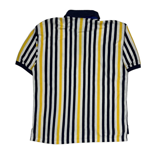 Tommy Hilfiger Striped Polo Shirt - Medium Multicoloured Cotton