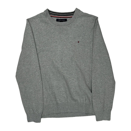 Vintage Tommy Hilfiger Sweater - Large Gray Cotton