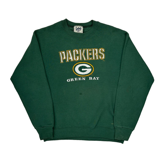 Vintage Green Bay Packers Lee Sport Nfl Sweatshirt - Medium Green Cotton