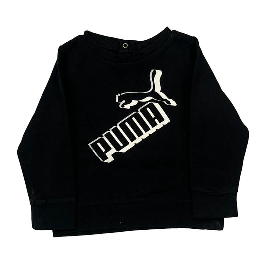 Age 18 Months Puma Long Sleeve T-Shirt - 3XS Black Cotton