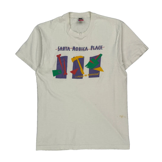 Fruit Of The Loom Graphic T-Shirt - Large White Cotton