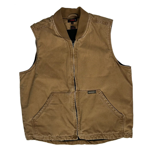 Wolverine Workwear Gilet - Large Brown Cotton