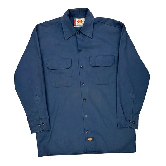 Dickies Shirt - Medium Blue Polyester Blend
