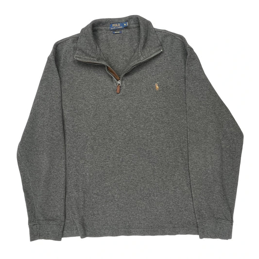 Polo By Ralph Lauren 1/4 Zip - XL Grey Cotton