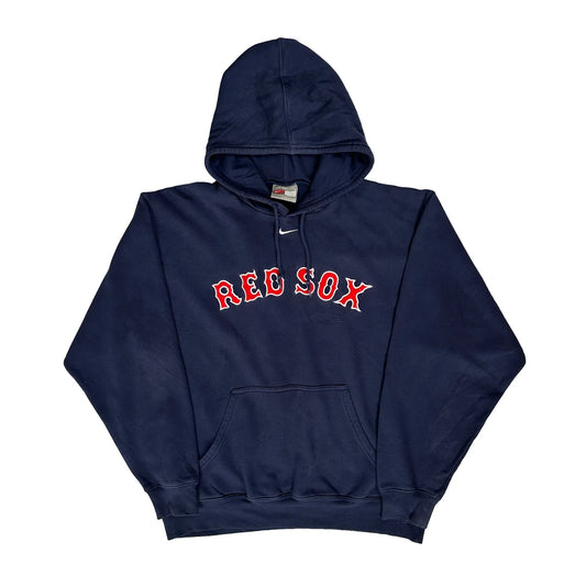 Red Sox Nike Spellout Hoodie - Large Navy Cotton