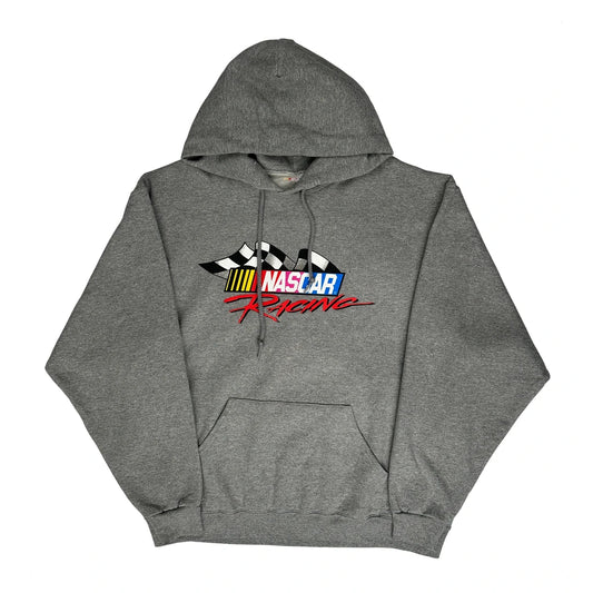 Motorsport Racing Nascar Graphic Hoodie - XL Grey Cotton Blend