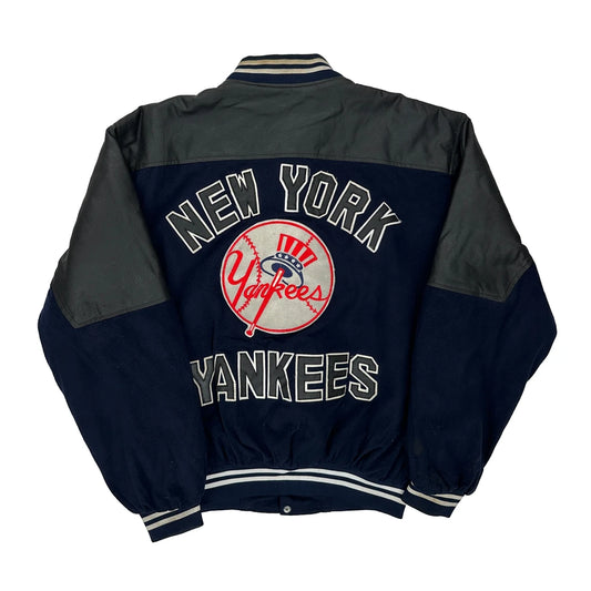 New York Yankees Mlb Varsity Jacket - XL Navy Leather