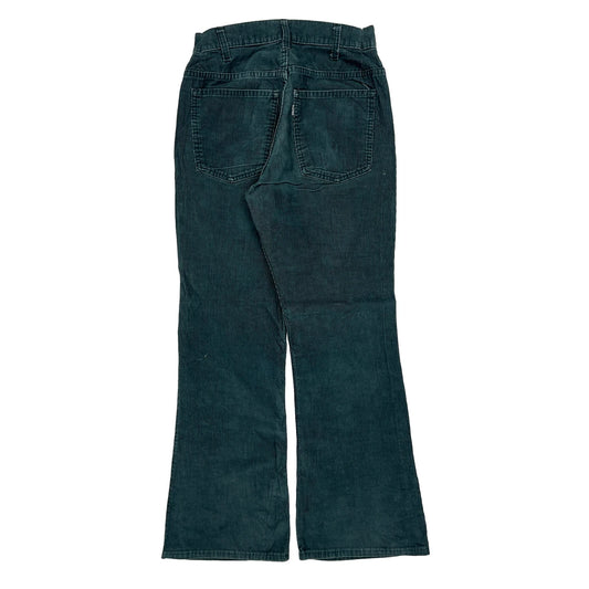 Levis Flared Cord Trousers - 28″ Waist Green Corduroy