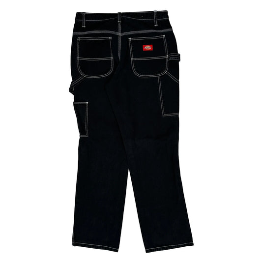 Dickies Carpenter Trousers - 30W 30L Black Cotton