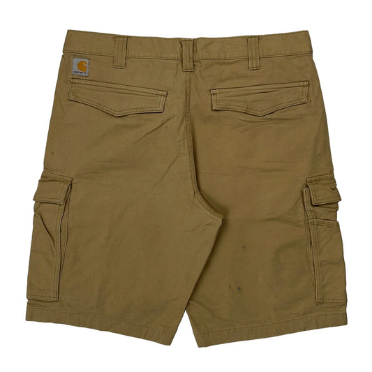 Carhartt Cargo Shorts - 35W 10L Khaki Cotton