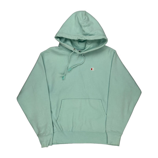 Reverse Weave Champion Hoodie - Large Blue Cotton