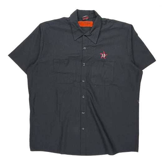 Lucky 13 Red Kap Graphic Short Sleeve Shirt - XL Black Polyester Blend