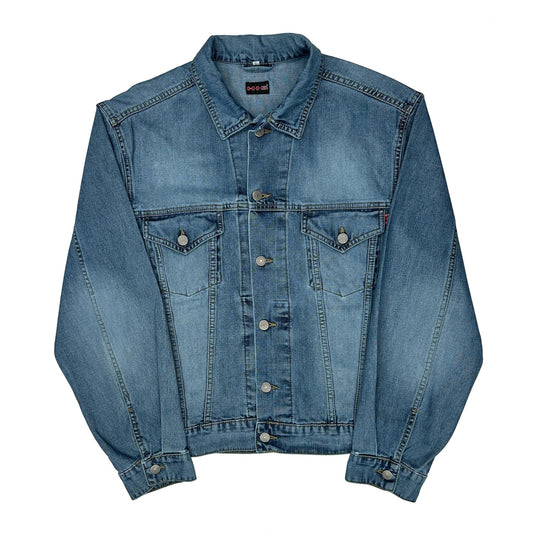 80S His Henry Siegel Denim Jacket - Large Blue Denim