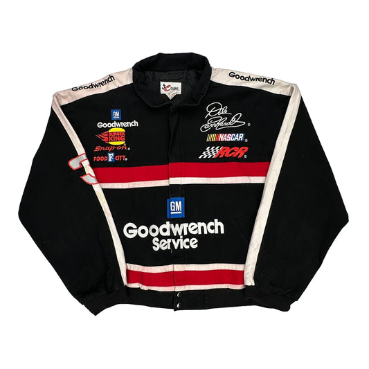 Vintage Goodwrench Service Chase Authentics Nascar Bomber Jacket - 2XL Black Cotton