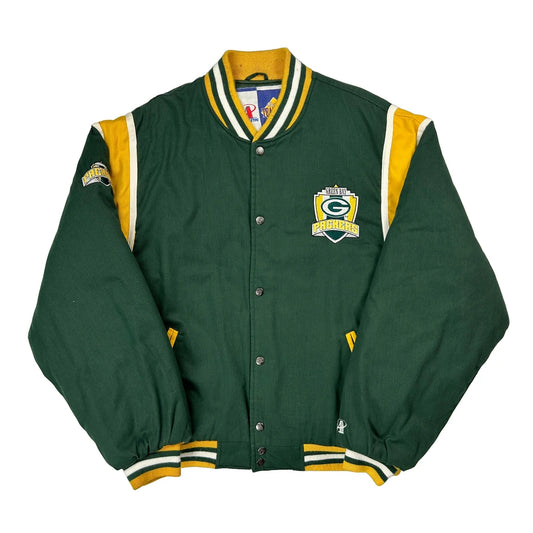 Green Bay Packers Logo Athletics Varsity Jacket - XL Green Polyester