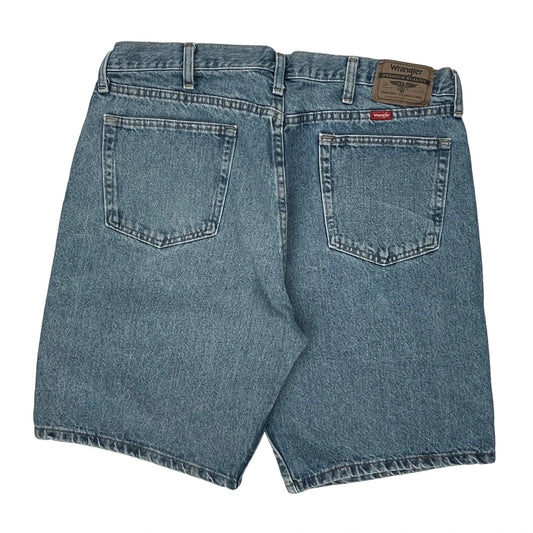 Wrangler Denim Shorts - 35W 10L Blue Cotton
