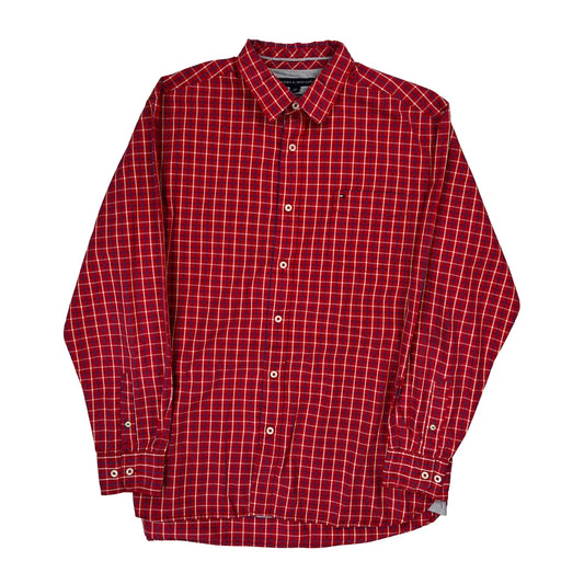 Tommy Hilfiger Checked Shirt - Large Red Cotton