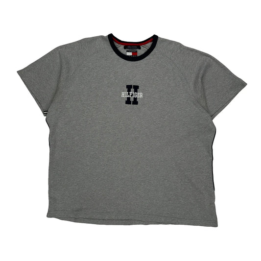 Hilfiger Spellout Tommy Jeans T-Shirt - XL Grey Cotton