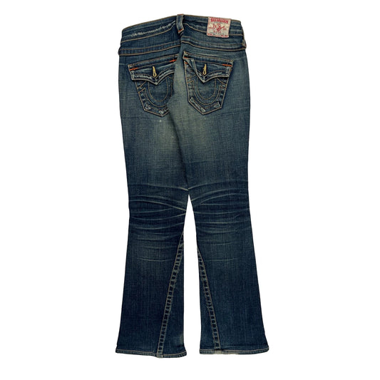 True Religion Boot Cut Jeans - 28W UK 6 Dark Wash Cotton