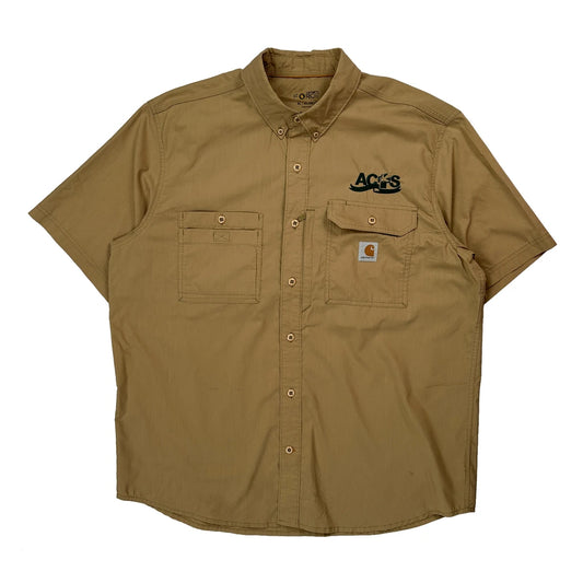 Force Carhartt Short Sleeve Shirt - XL Khaki Cotton