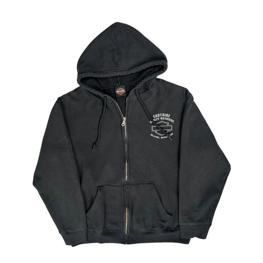 Motorcycles Harley Davidson Graphic Hoodie - Large Black Cotton Blend