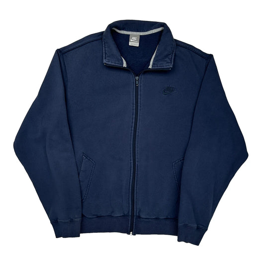 Nike Track Jacket - Large Navy Cotton
