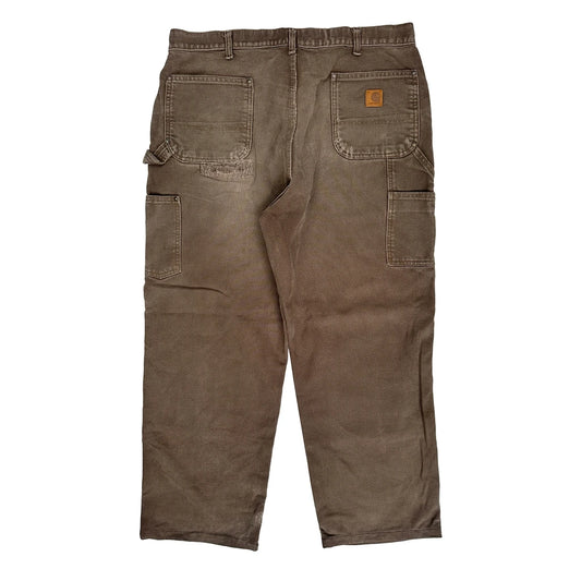 Vintage Dkb Carhartt Double Knee Carpenter Trousers - 36W 29L Brown Cotton