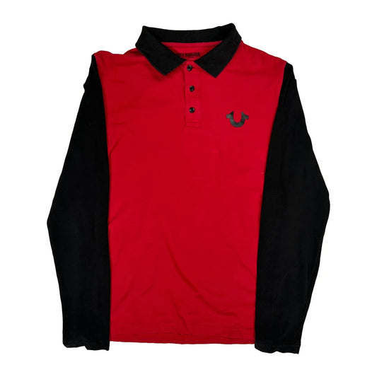 True Religion Polo Shirt - Large Black Cotton