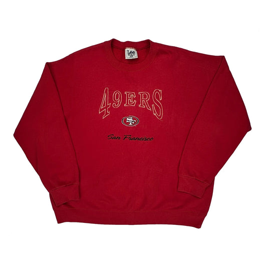 Made In USA Lee Sport San Francisco 49Ers Sweatshirt - 2XL Red Cotton