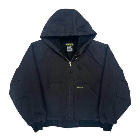 Vintage Walls Jacket - Large Black Cotton